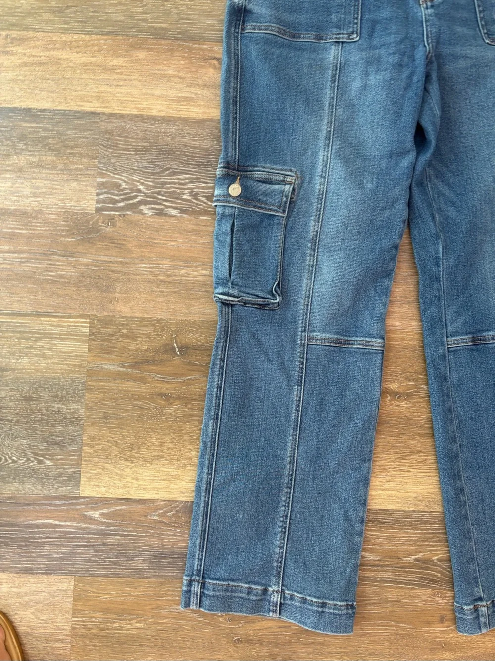 JUDY BLUE Wide Leg Cargo Jeans size 15/32